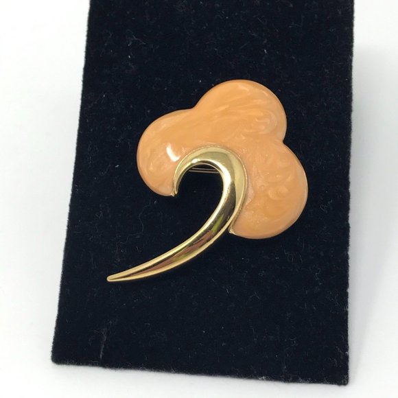 Monet Vintage Enamel Clover Pin Brooch 1x4 - Picture 1 of 3